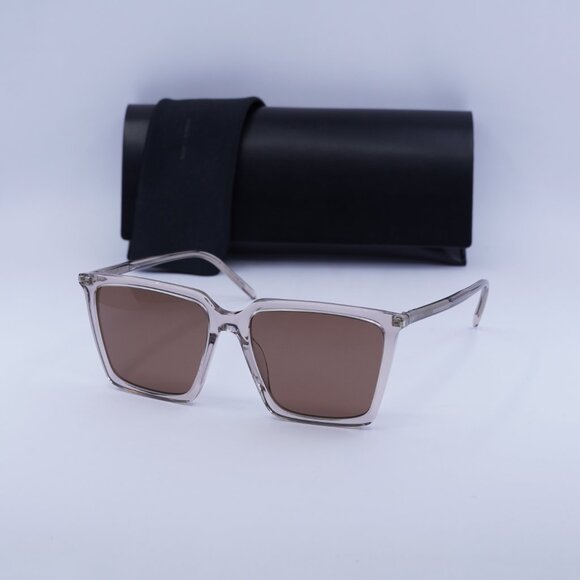 🕶️ New Saint Laurent SL474 003 Sunglasses - Nude Frame, Brown Lenses - Picture 11 of 11